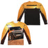 HUMMER/SUNSET RIDE (FRONT/BACK PRINT) - L/S ADULT POLY CREW  - MULTI