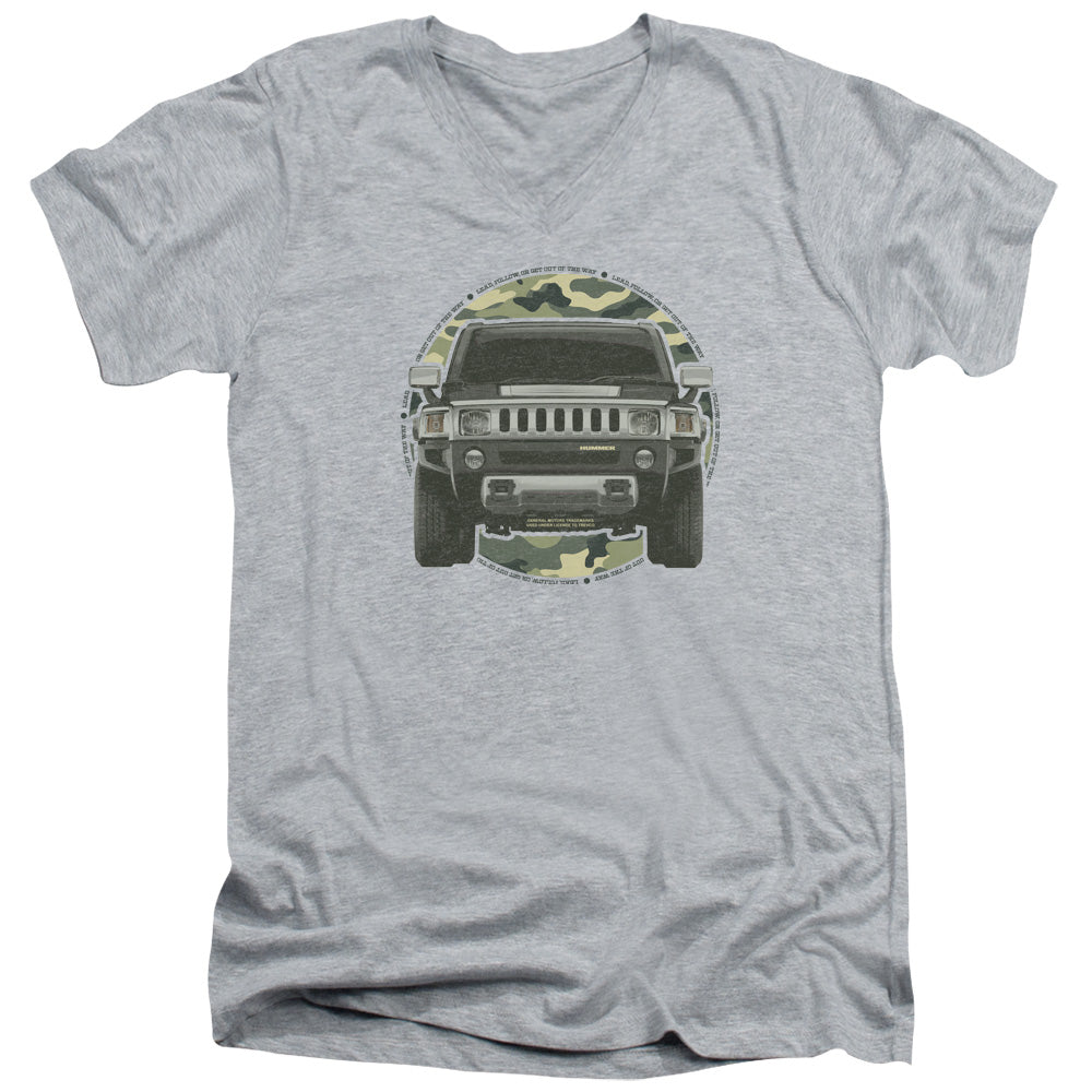 HUMMER/LEAD OR FOLLOW - S/S ADULT V-NECK 30/1 - ATHLETIC HEATHER