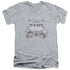 TOM AND JERRY/LIFE IS A GAME - S/S ADULT V-NECK 30/1 - ATHLETIC HEATHER