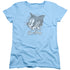 TOM AND JERRY/CLASSIC PALS - S/S WOMENS TEE - LIGHT BLUE