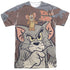 TOM AND JERRY/UP TO NO GOOD (FRONT/BACK PRINT) - S/S ADULT POLY CREW - MULTI