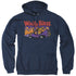 WACKY RACES/WACKY RACES LOGO - ADULT PULLOVER HOODIE -  NAVY