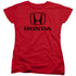 HONDA/STANDARD LOGO - S/S WOMENS TEE - RED