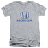 HONDA/STANDARD LOGO - S/S ADULT V-NECK 30/1 - ATHLETIC HEATHER