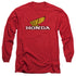 HONDA/YELLOW WING LOGO - L/S ADULT 18/1 - RED