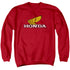 HONDA/YELLOW WING LOGO - ADULT CREWNECK SWEATSHIRT - RED