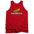 HONDA/YELLOW WING LOGO - ADULT TANK - RED