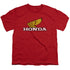 HONDA/YELLOW WING LOGO - S/S YOUTH 18/1 - RED