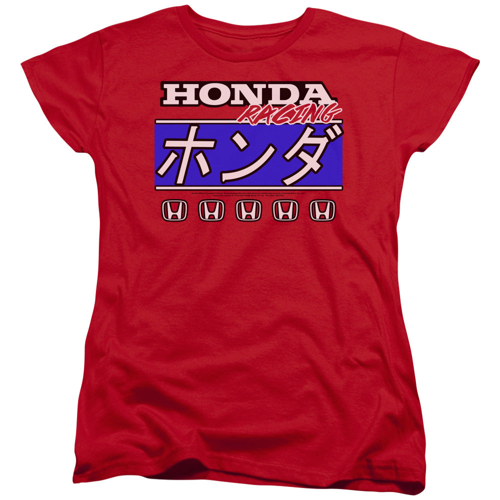 HONDA/KANJI RACING - S/S WOMENS TEE - RED