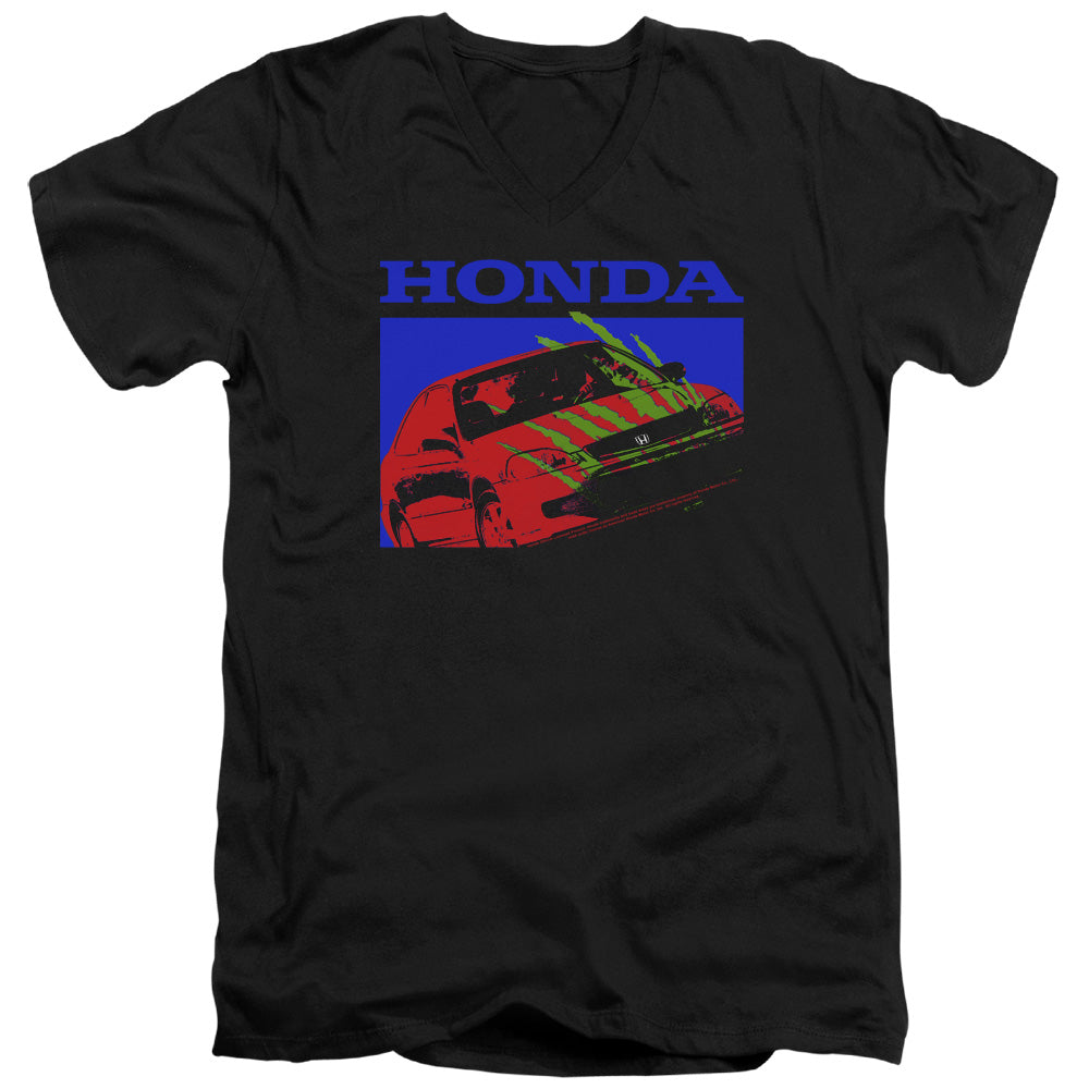 HONDA/CIVIC BOLD - S/S ADULT V-NECK 30/1 - BLACK