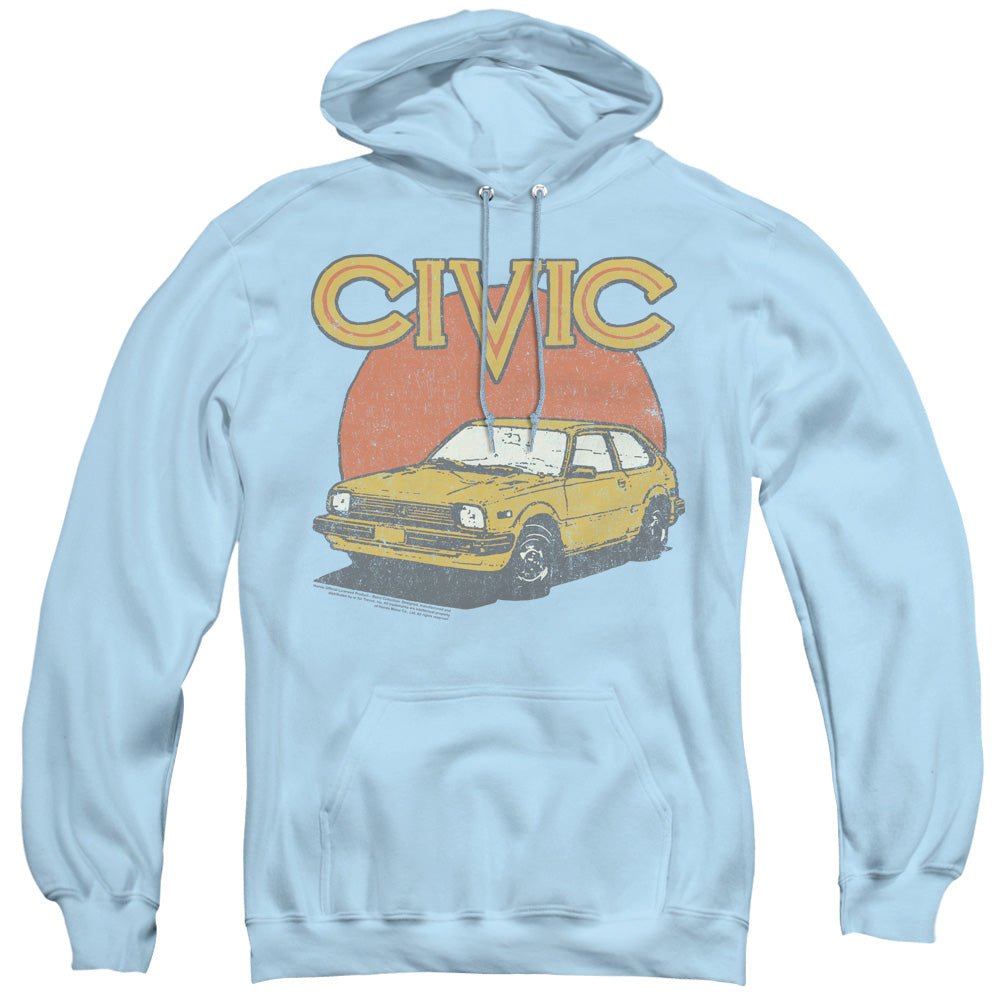 HONDA/RETRO CIVIC - ADULT PULLOVER HOODIE - LIGHT BLUE