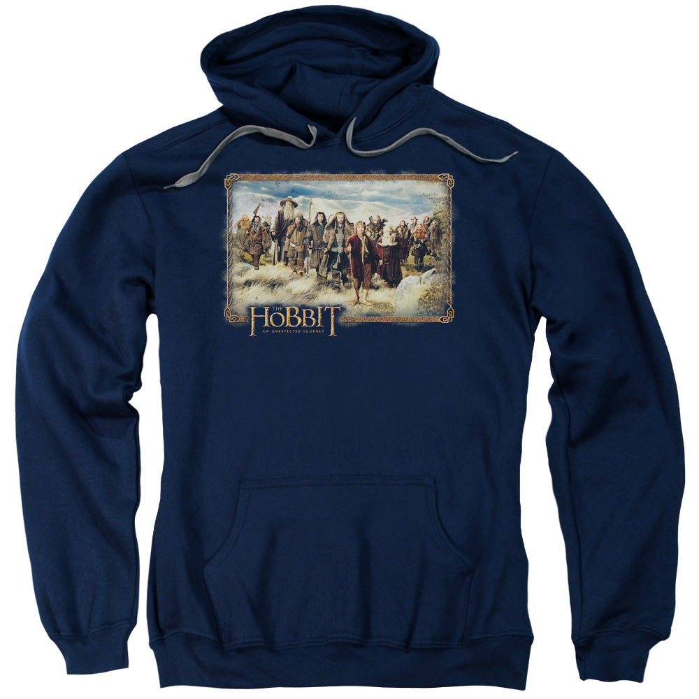 THE HOBBIT/HOBBIT & COMPANY - ADULT PULLOVER HOODIE - NAVY