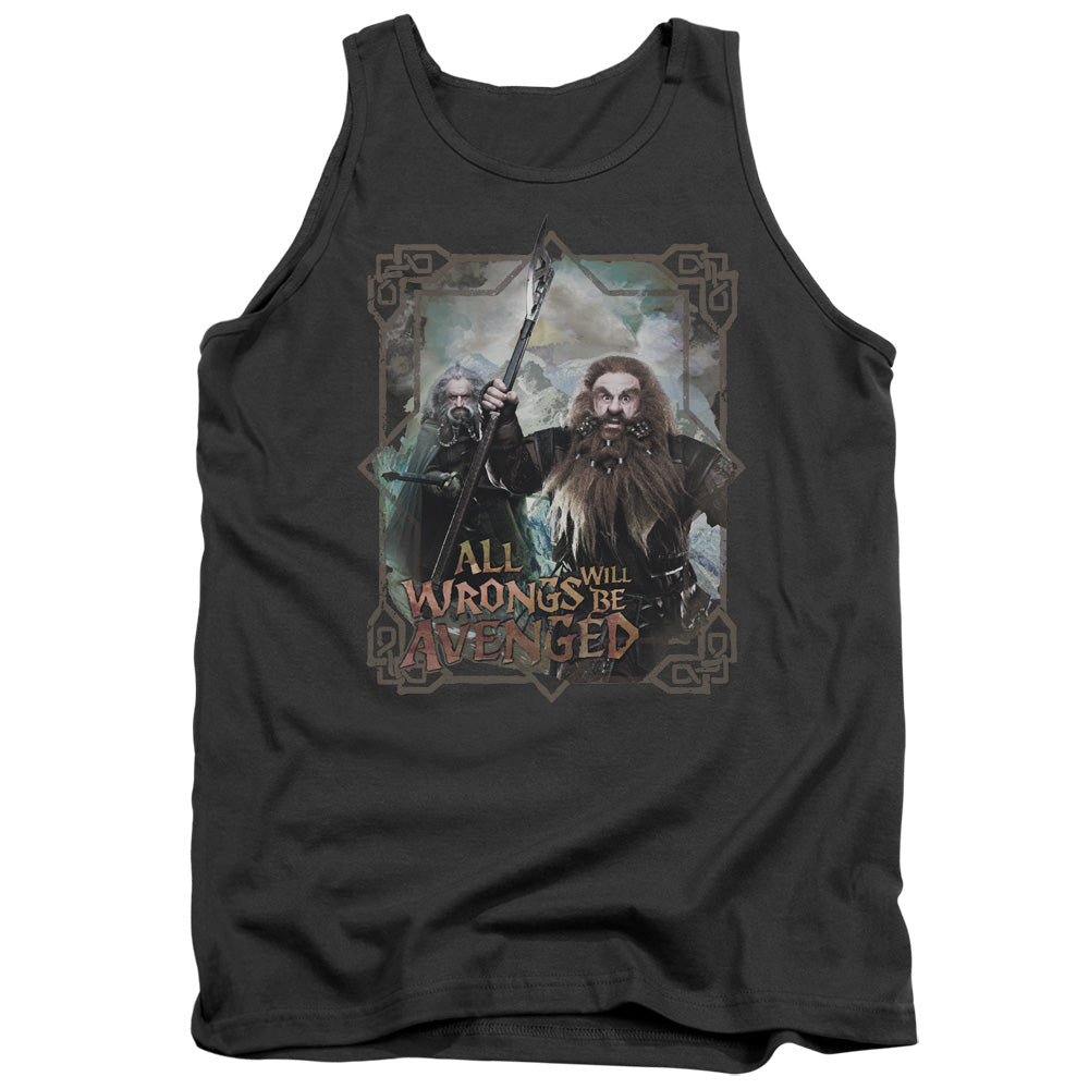 THE HOBBIT/WRONGS AVENGED - ADULT TANK - CHARCOAL
