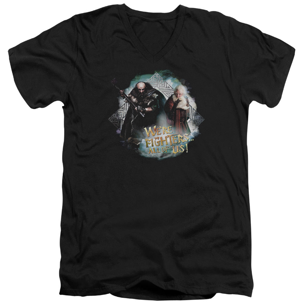 THE HOBBIT/WERE FIGHERS - S/S ADULT V-NECK 30/1 - BLACK