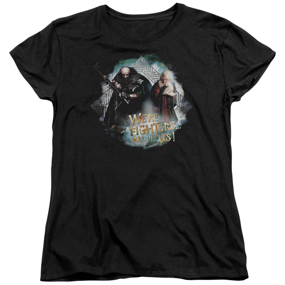 THE HOBBIT/WERE FIGHERS - S/S WOMENS TEE - BLACK