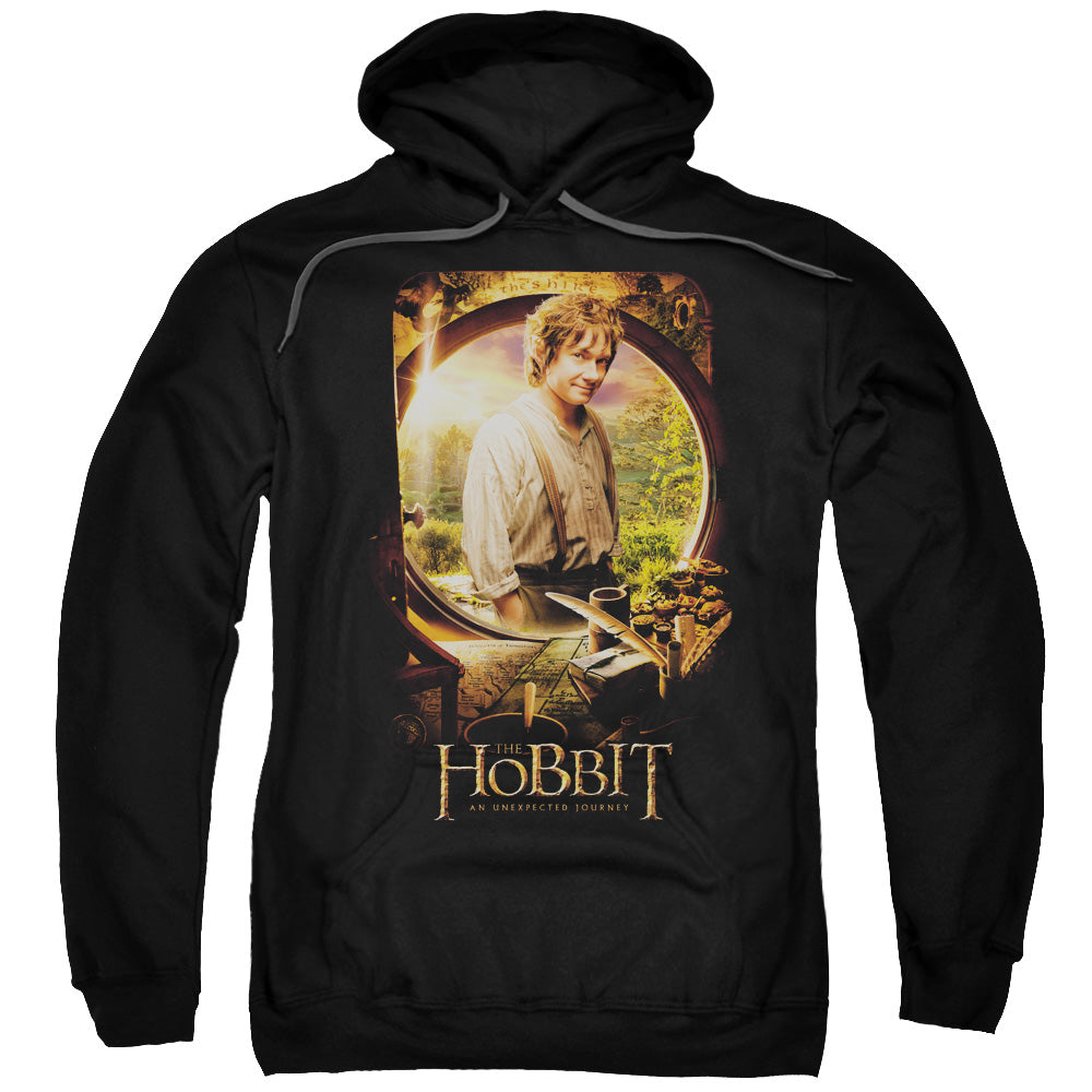 THE HOBBIT/BILBO POSTER - ADULT PULLOVER HOODIE - BLACK