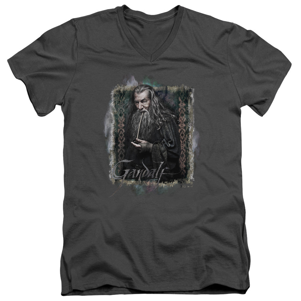 THE HOBBIT/GANDALF - S/S ADULT V-NECK 30/1 - CHARCOAL