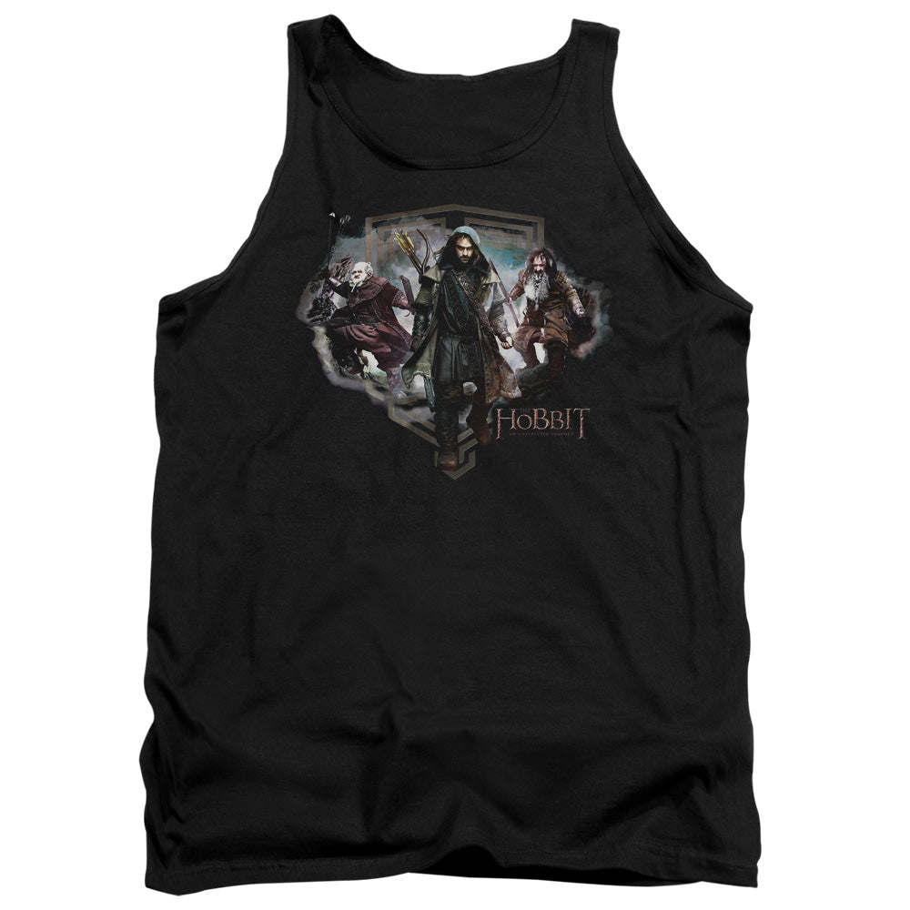 THE HOBBIT/THREE DWARVES - ADULT TANK - BLACK