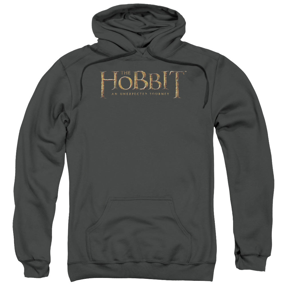 THE HOBBIT/DISTRESSED LOGO - ADULT PULLOVER HOODIE - CHARCOAL