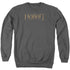 THE HOBBIT/DISTRESSED LOGO - ADULT CREWNECK SWEATSHIRT - CHARCOAL