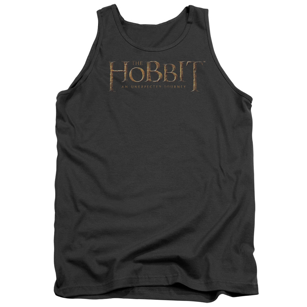 THE HOBBIT/DISTRESSED LOGO - ADULT TANK - CHARCOAL