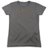 THE HOBBIT/DISTRESSED LOGO - S/S WOMENS TEE - CHARCOAL