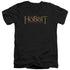 THE HOBBIT/LOGO - S/S ADULT V-NECK 30/1 - BLACK