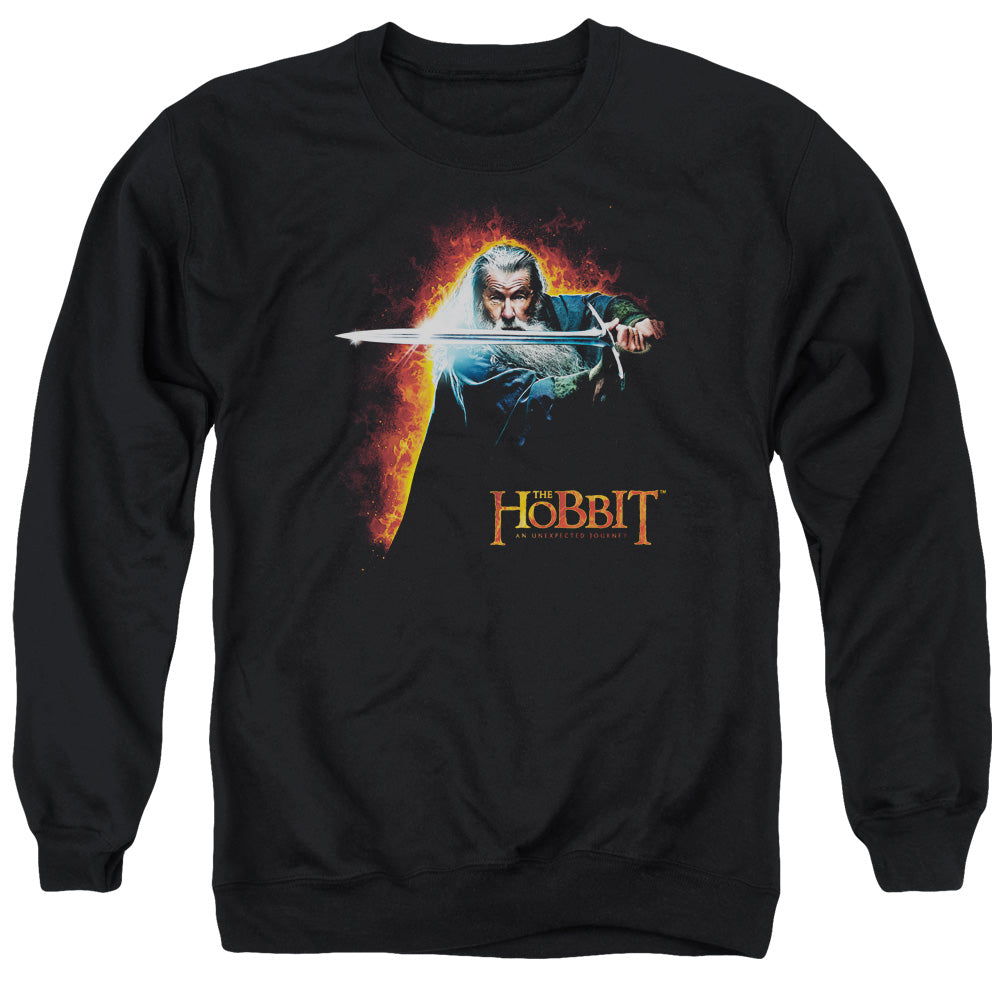 THE HOBBIT/SECRET FIRE - ADULT CREWNECK SWEATSHIRT - BLACK