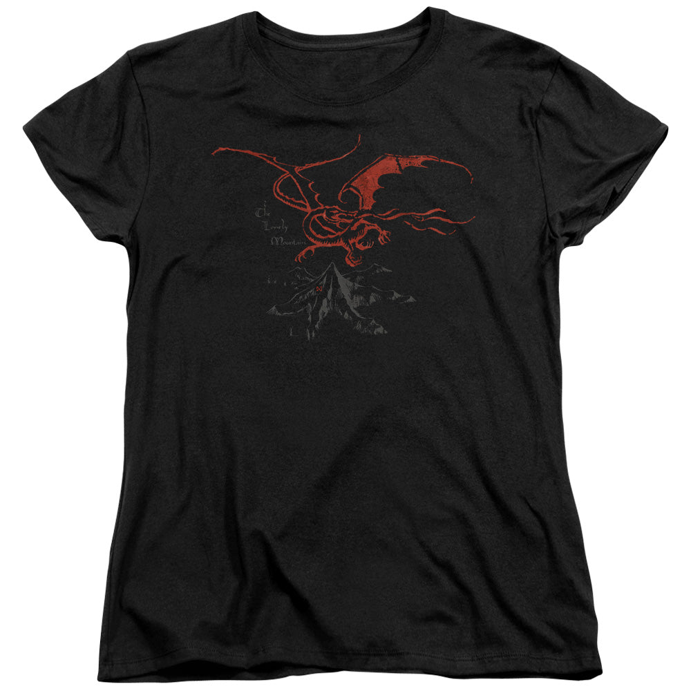 THE HOBBIT/SMAUG - S/S WOMENS TEE - BLACK