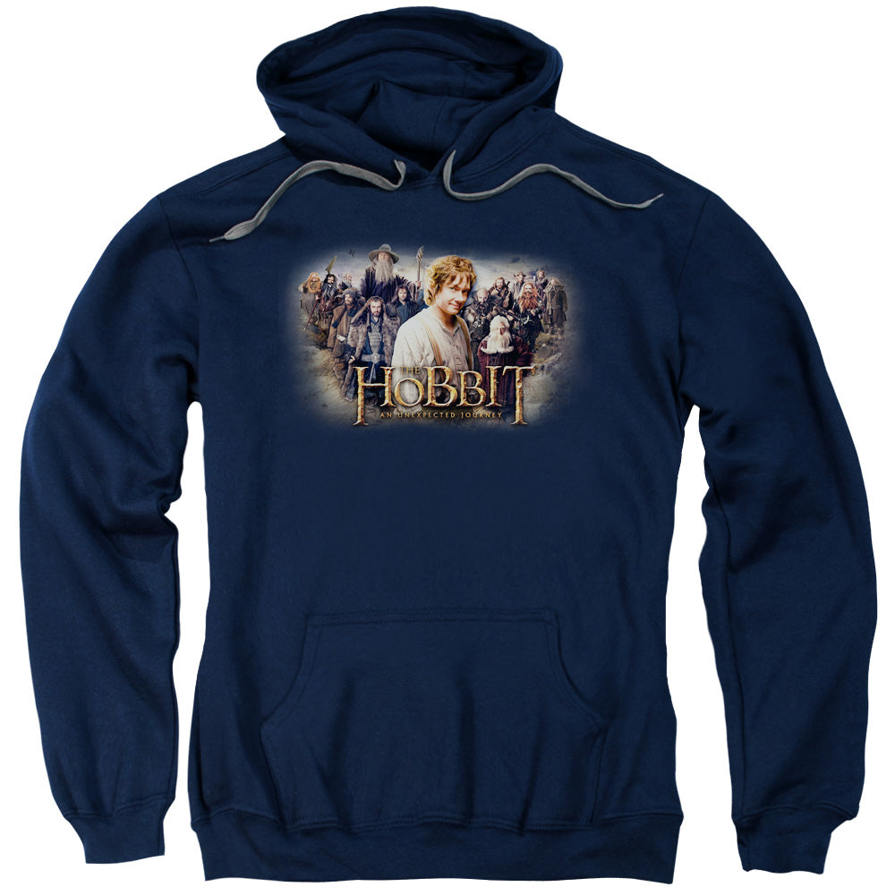 THE HOBBIT/HOBBIT RALLY - ADULT PULLOVER HOODIE - NAVY