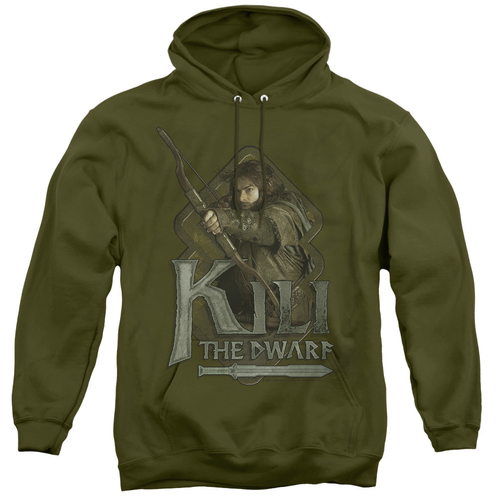 THE HOBBIT/KILI - ADULT PULLOVER HOODIE - MILITARY GREEN