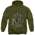 THE HOBBIT/KILI - ADULT PULLOVER HOODIE - MILITARY GREEN