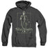 THE HOBBIT/BILBO STARE - ADULT HEATHER HOODIE - BLACK