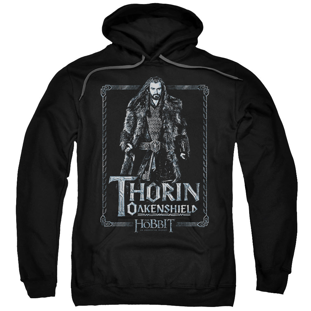 THE HOBBIT/THORIN STARE - ADULT PULLOVER HOODIE - BLACK
