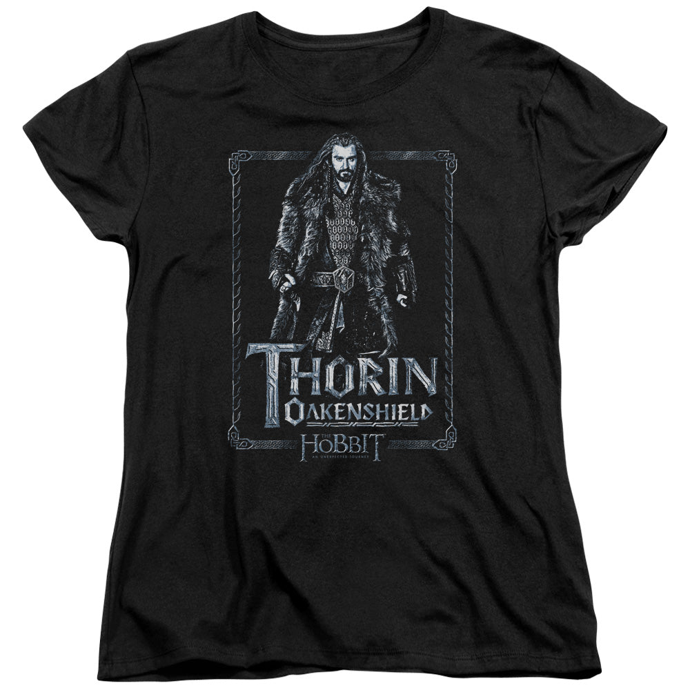 THE HOBBIT/THORIN STARE - S/S WOMENS TEE - BLACK