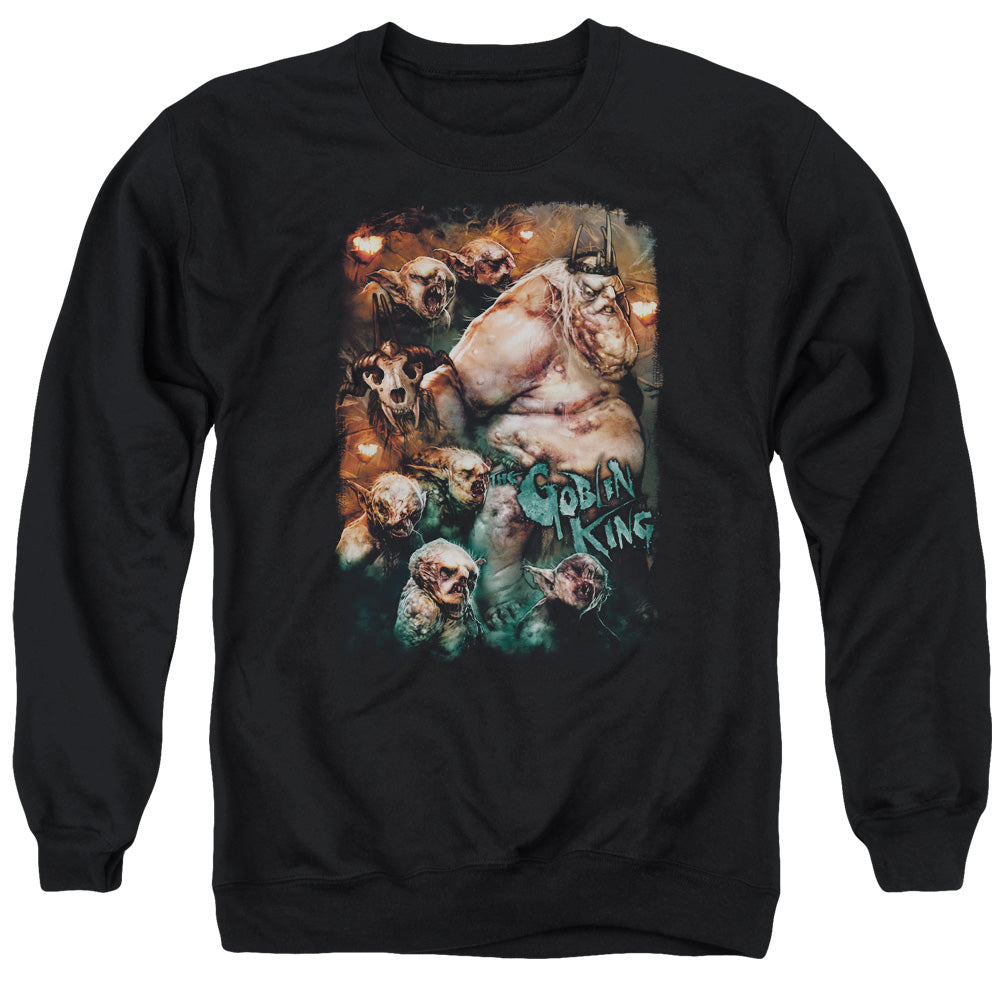 THE HOBBIT/GOBLIN KING - ADULT CREWNECK SWEATSHIRT - BLACK