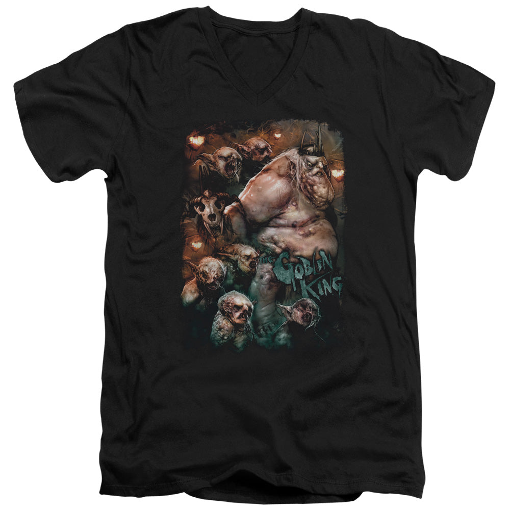 THE HOBBIT/GOBLIN KING - S/S ADULT V-NECK 30/1 - BLACK