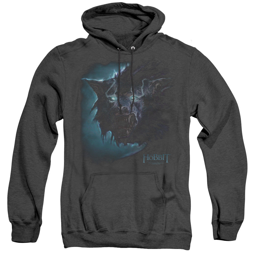 THE HOBBIT/WARG - ADULT HEATHER HOODIE - BLACK