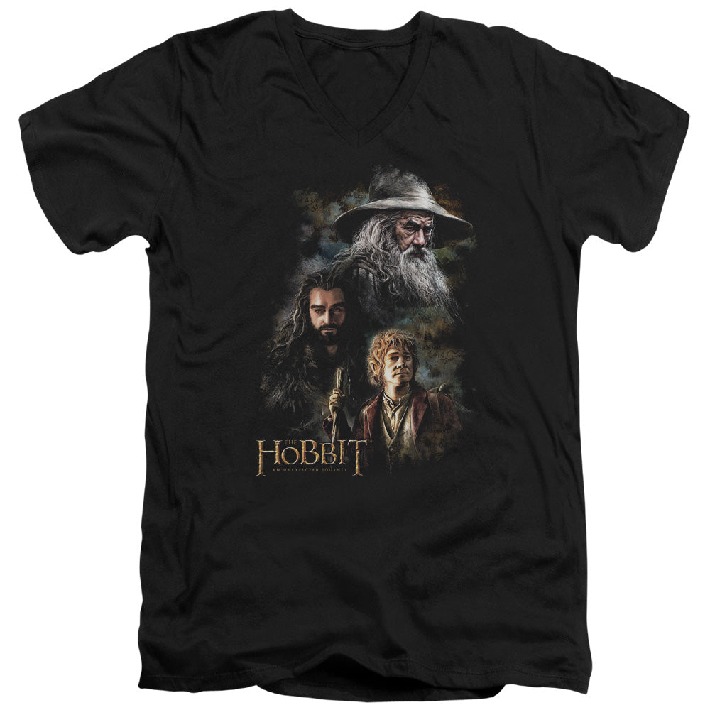 THE HOBBIT/PAINTING - S/S ADULT V-NECK 30/1 - BLACK
