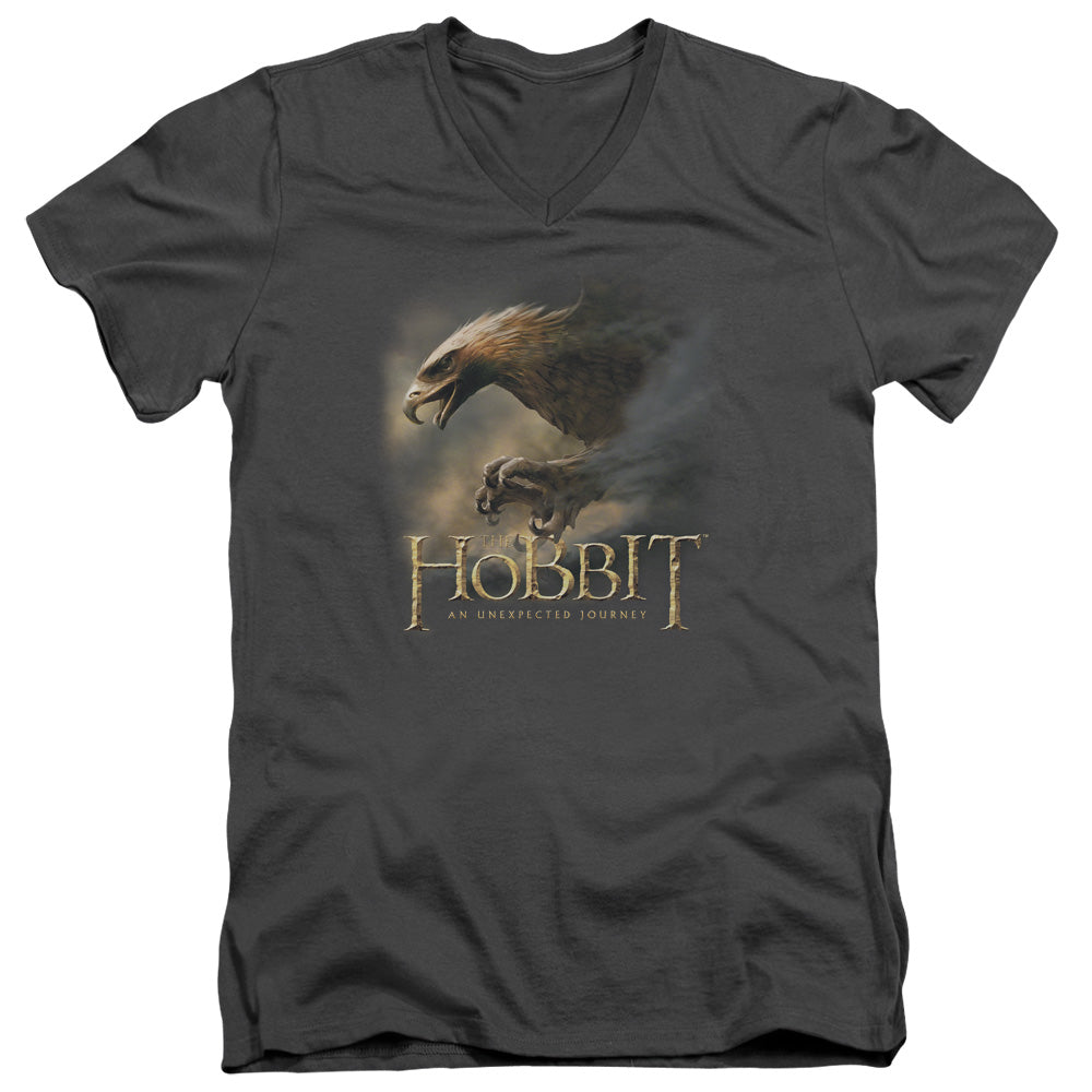 THE HOBBIT/GREAT EAGLE - S/S ADULT V-NECK 30/1 - CHARCOAL