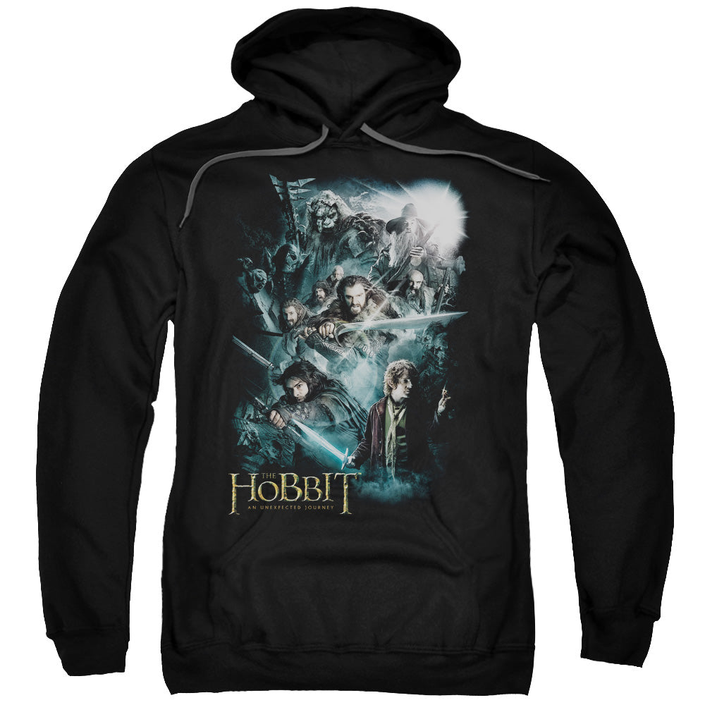 THE HOBBIT/EPIC ADVENTURE - ADULT PULLOVER HOODIE - BLACK