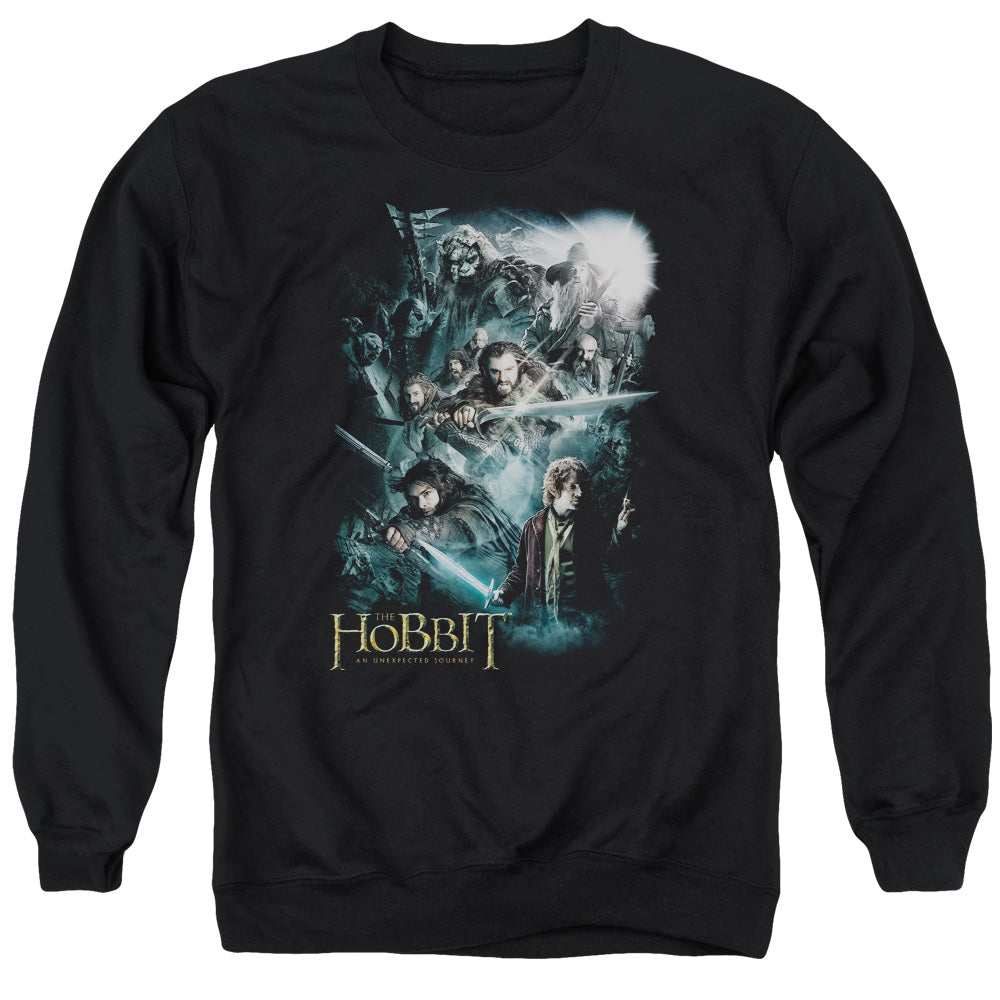 THE HOBBIT/EPIC ADVENTURE - ADULT CREWNECK SWEATSHIRT - BLACK