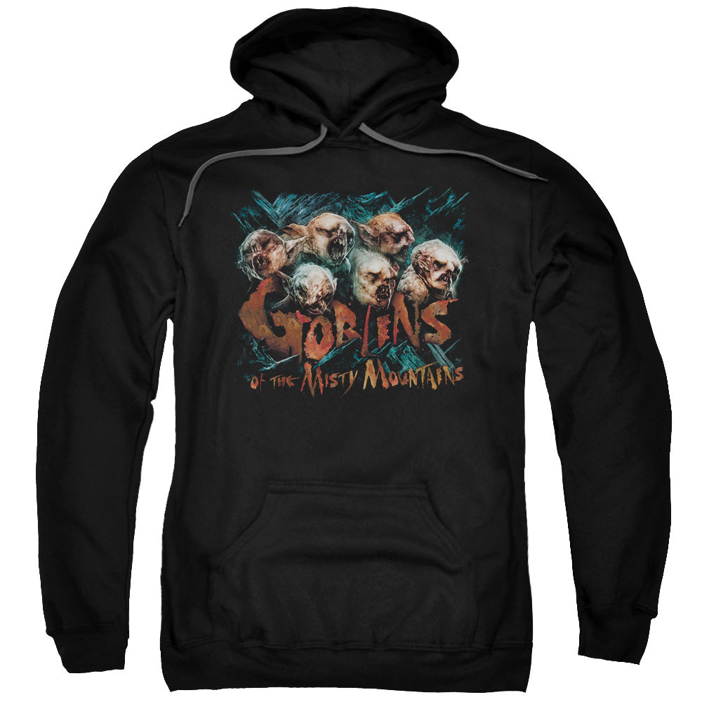 THE HOBBIT/MISTY GOBLINS - ADULT PULLOVER HOODIE - BLACK