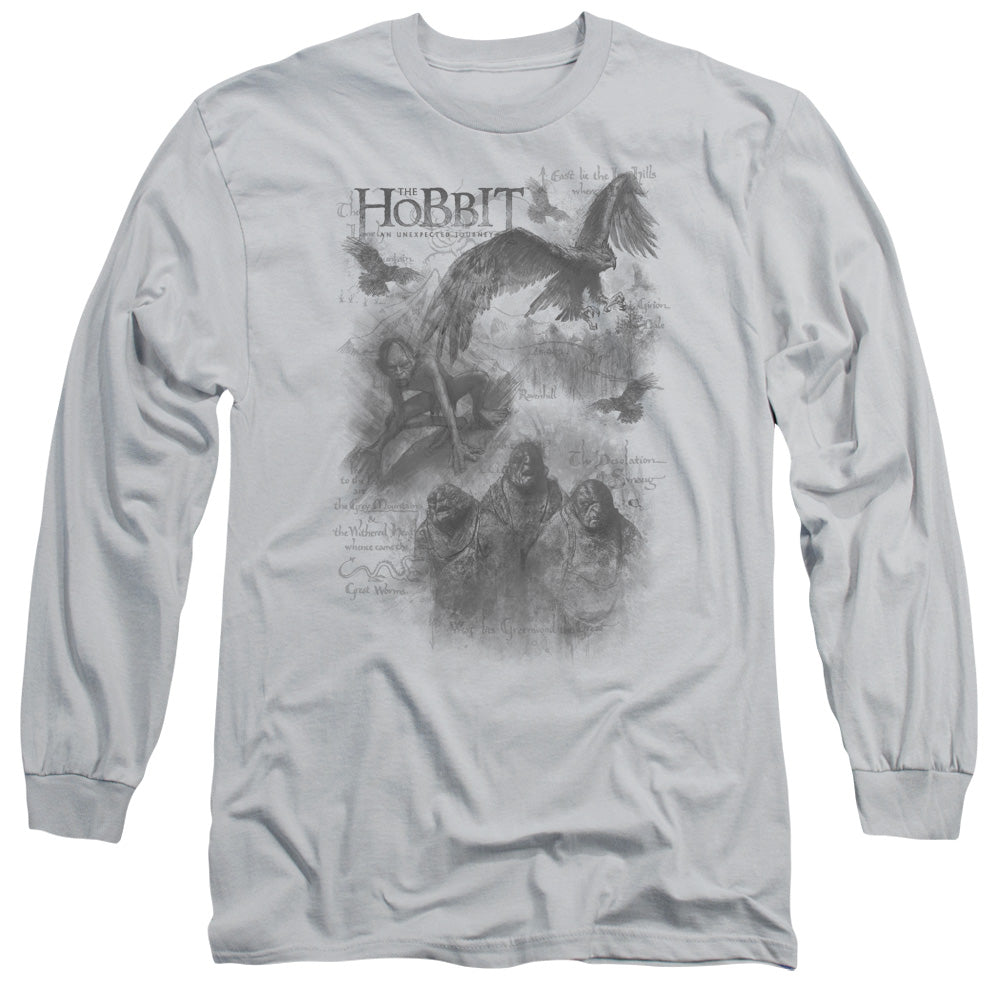 THE HOBBIT/SKETCHES - L/S ADULT 18/1 - SILVER