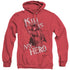 THE HOBBIT/KILI IS MY HERO - ADULT HEATHER HOODIE - RED