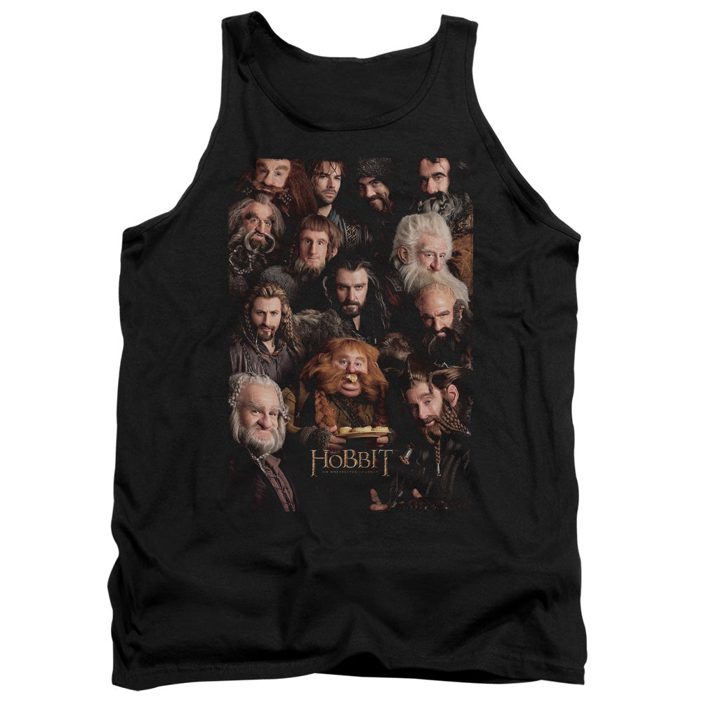 THE HOBBIT/DWARVES POSTER - ADULT TANK - BLACK