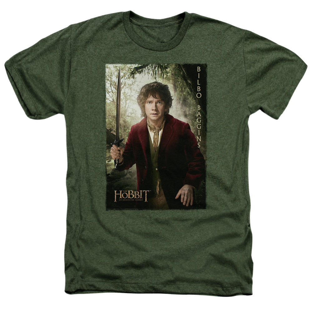 THE HOBBIT/BILBO POSTER - ADULT HEATHER - MILITARY GREEN