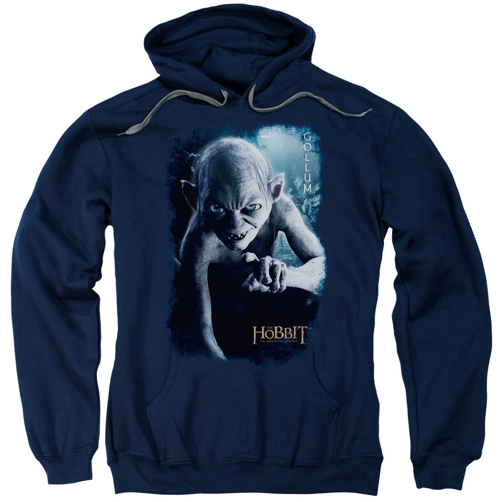 THE HOBBIT/GOLLUM POSTER - ADULT PULLOVER HOODIE - NAVY