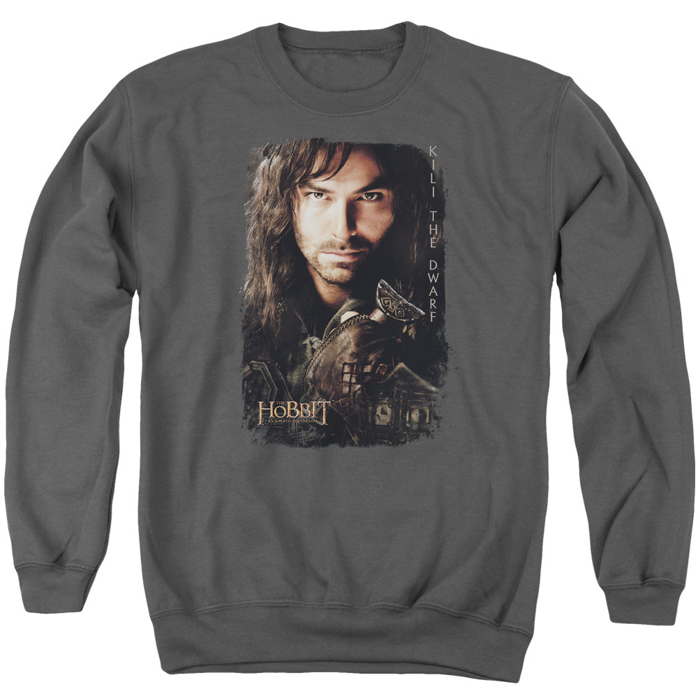 HOBBIT/KILI POSTER - ADULT CREWNECK SWEATSHIRT - CHARCOAL