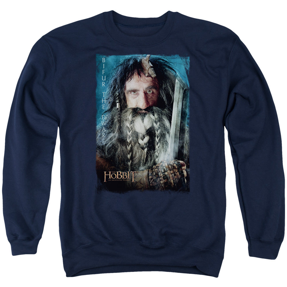THE HOBBIT/BIFUR - ADULT CREWNECK SWEATSHIRT - NAVY